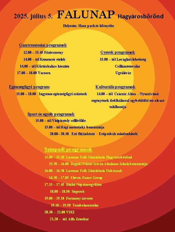 Hagyárosbörönd Falunap 2025